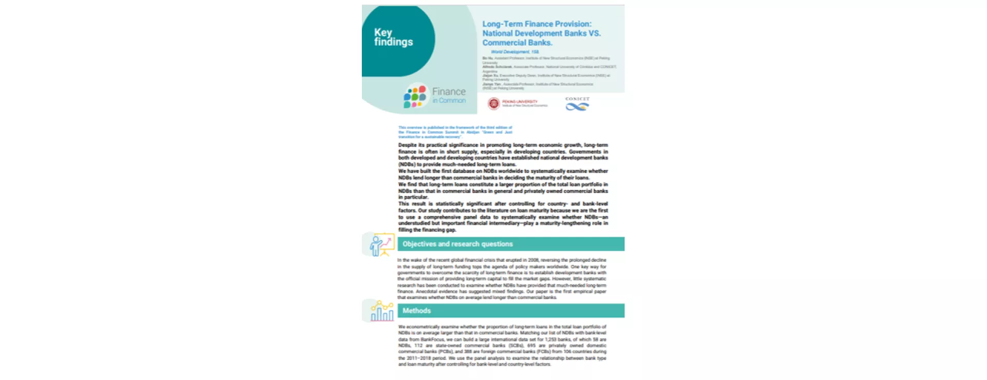 Long term finance provision
