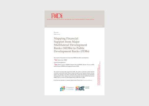 Cover of the report: Mapping Financial Support from Major Multilateral Development Banks (MDBs) to Public Development Banks (PDBs)